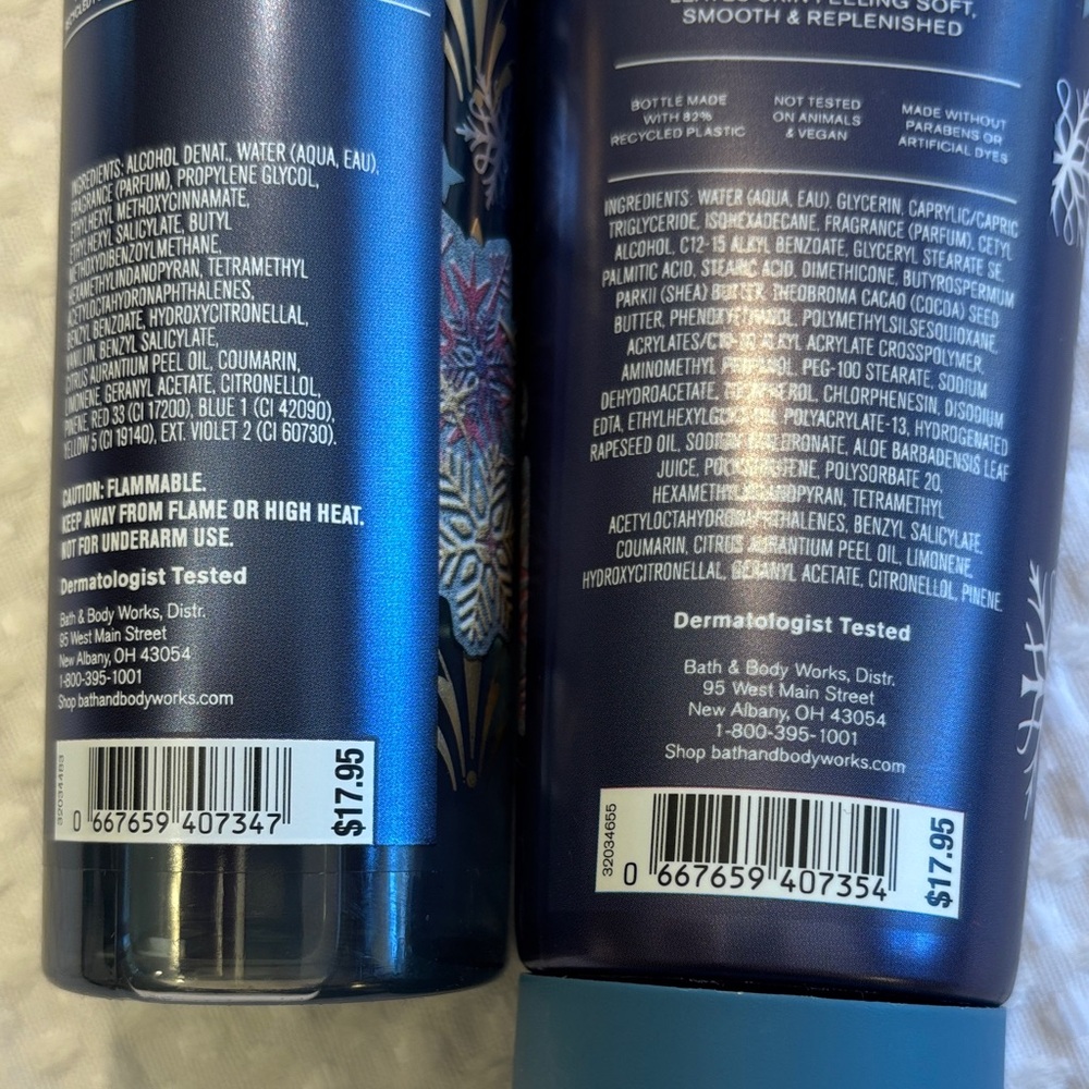 NEW Set! Bath & Body Works Frosted Coconut Snowball Fragrance Mist & Body Cream - Picture 5 of 8